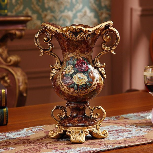 Ornate Floral Arrangement Vase