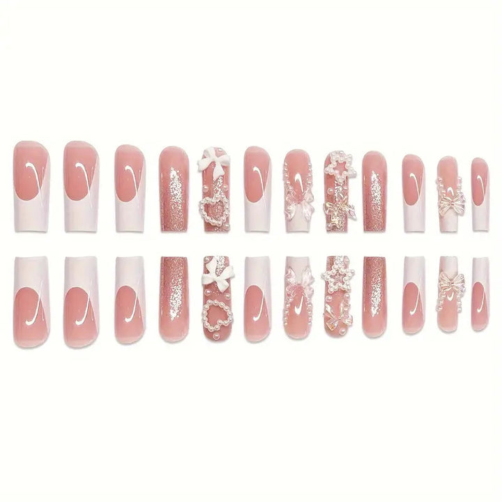 Decorative 3D Press-On Nail Set Stornfield