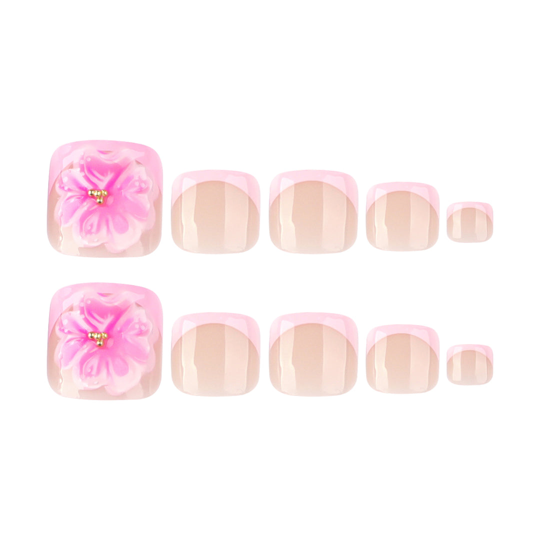 Artistic toenail design with floral accents Stornfield