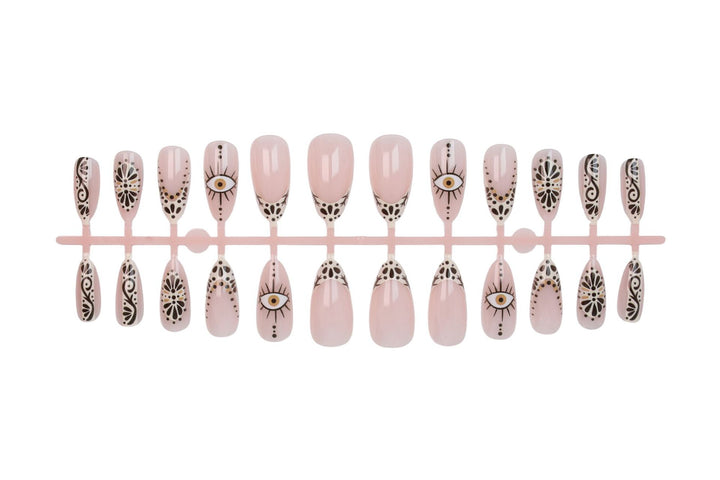 Acrylic nail set with creative and stylish decorations Stornfield