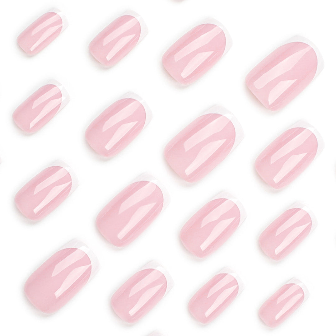 Elegant Nail Extensions with Precise French Tip Stornfield
