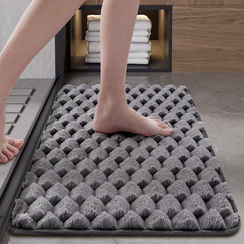 Plush Microfiber Bathroom Mat