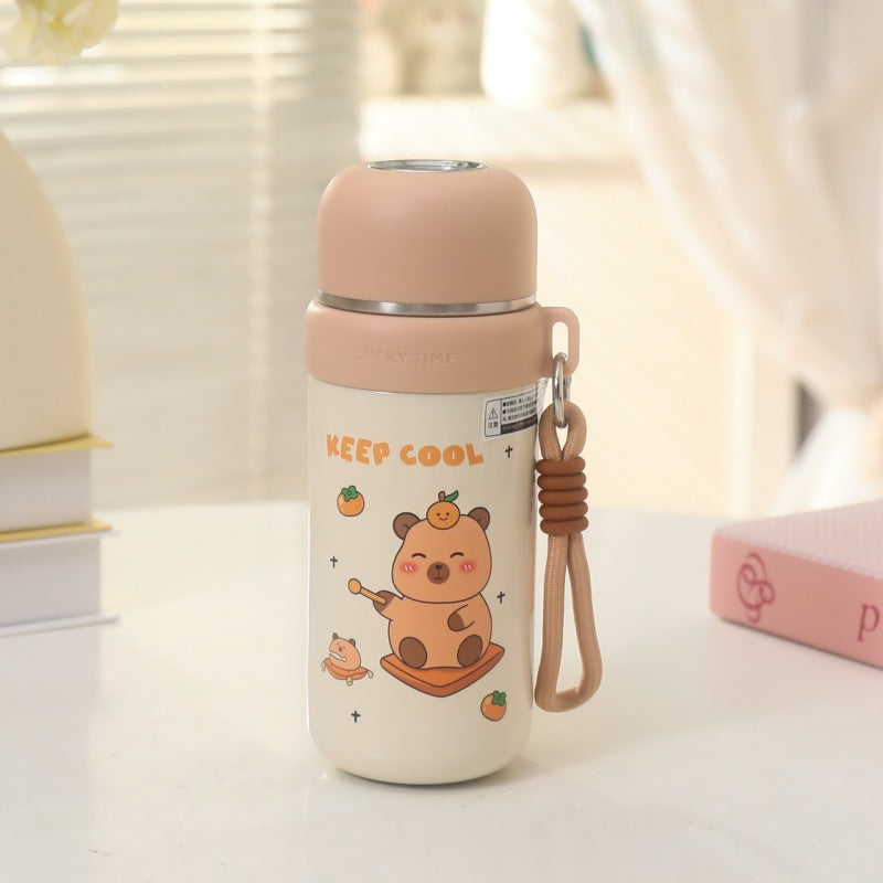 Women's Insulated Thermos Bottle with Fun Bear Design Stornfield