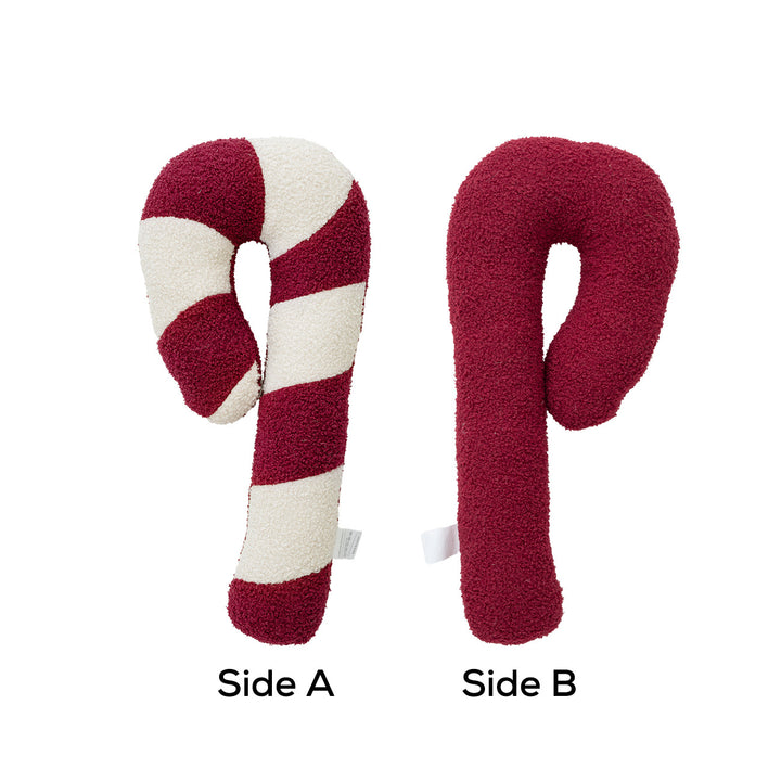 Travel pillow in candy cane design with ergonomic neck support