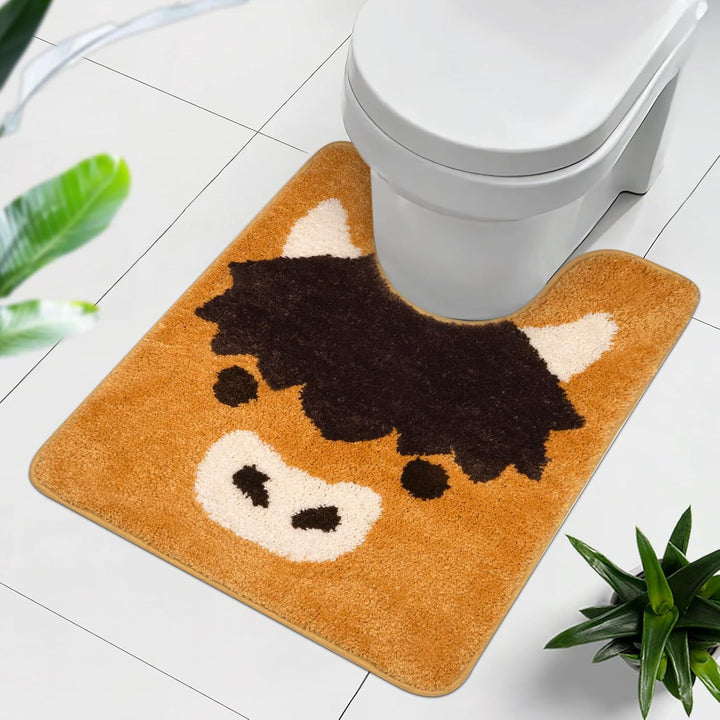 Cute Cow-Themed Bath Mat