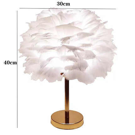 Feathered Accent Table Lamp