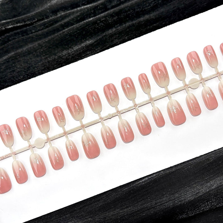 Elegant Ombre Glitter Press-On Nail Set