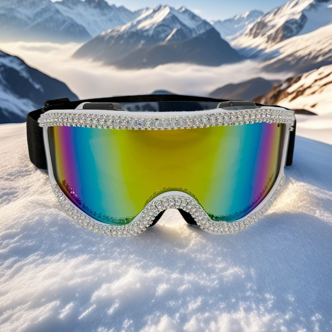 Women Glamorous Ski Goggles with Sparkling Crystal Decoration Stornfield