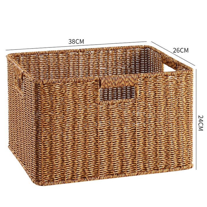 Woven Storage Basket with Ergonomic Cutout Handles Stornfield