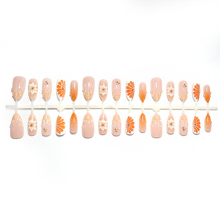 Elegant Decorative Press-On Nail Set