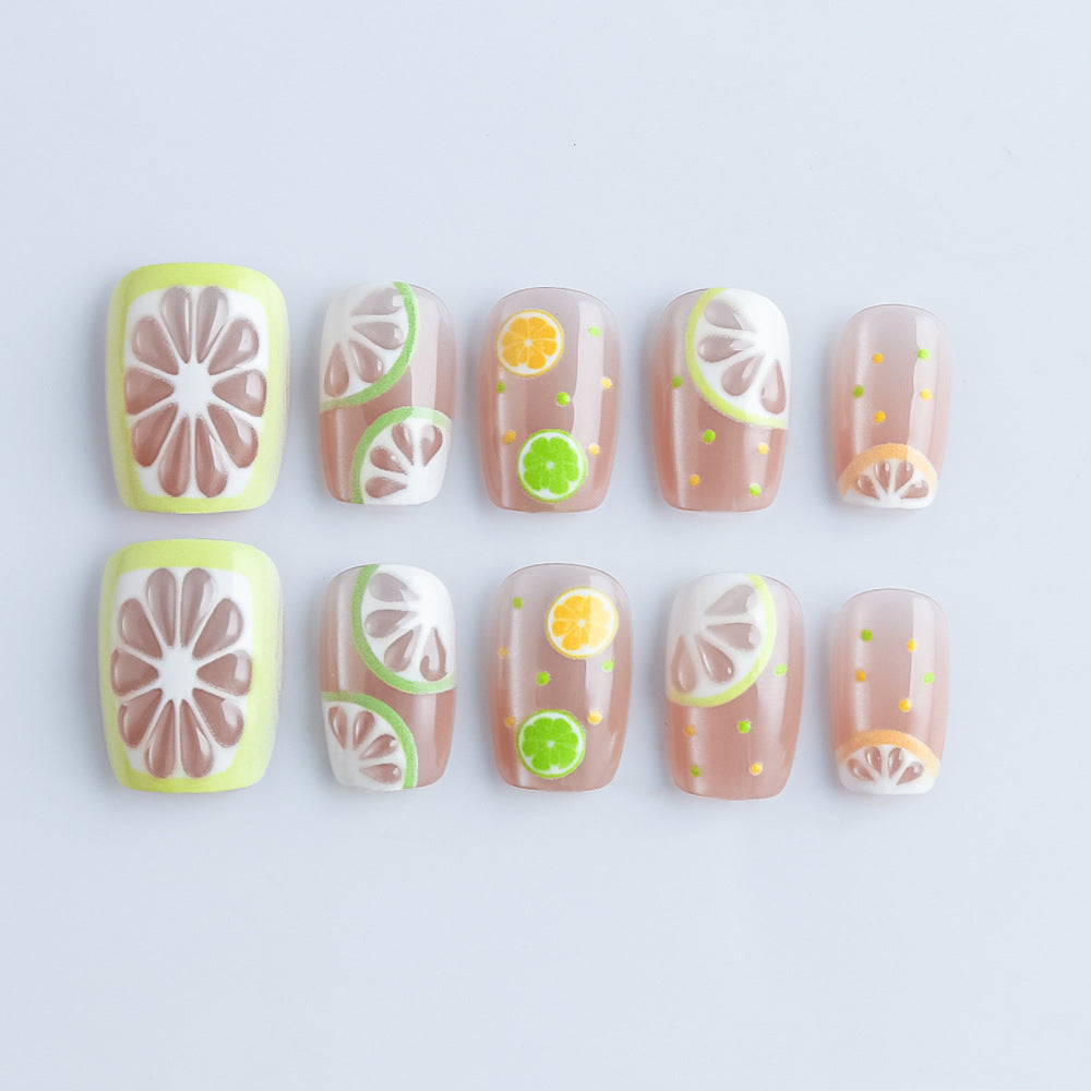 Tropical Fruit-Themed Press-On Nails Stornfield