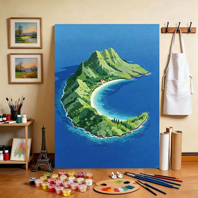 Tropical Island Landscape Canvas Art Print Stornfield