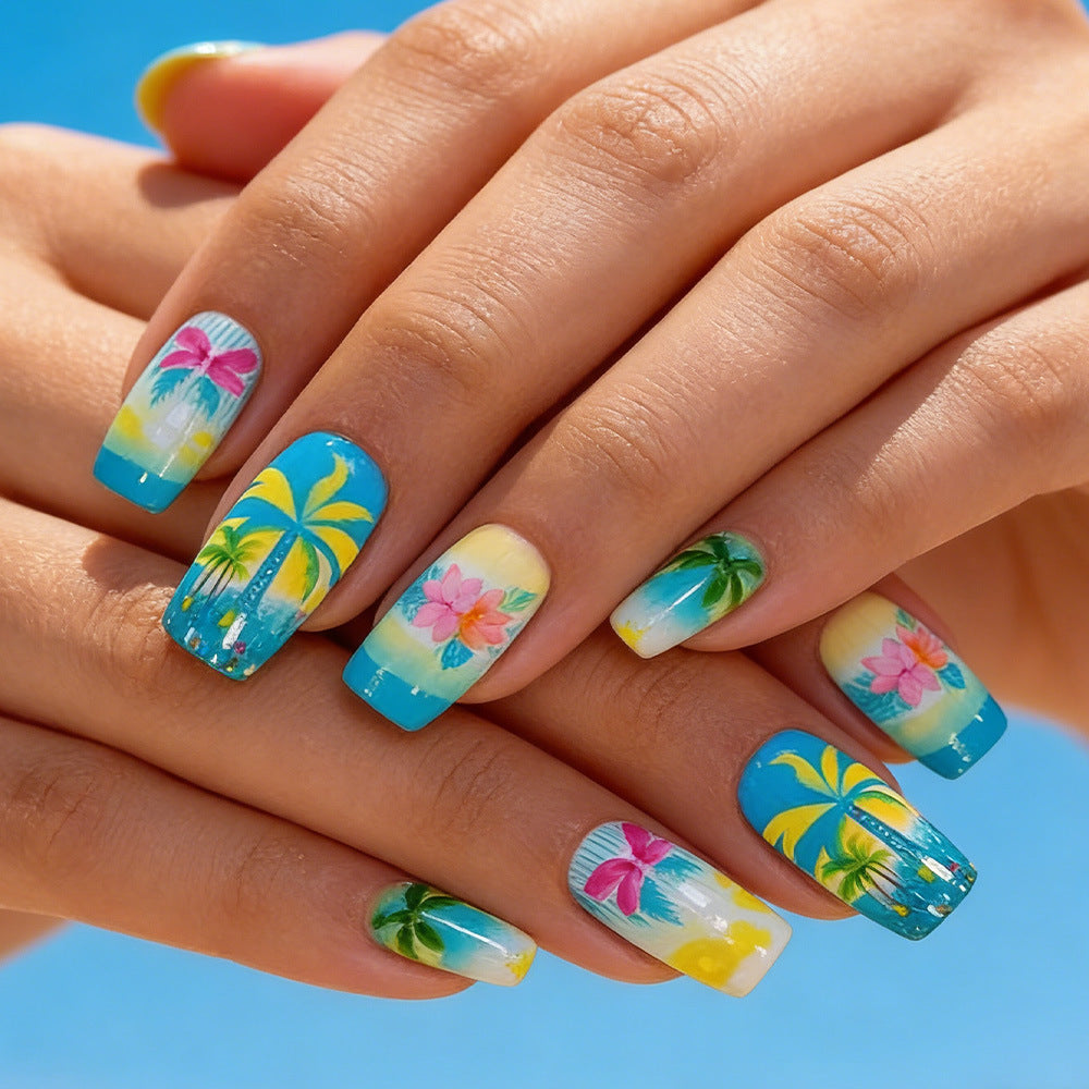 Artistic Tropical Paradise Nail Art Stornfield