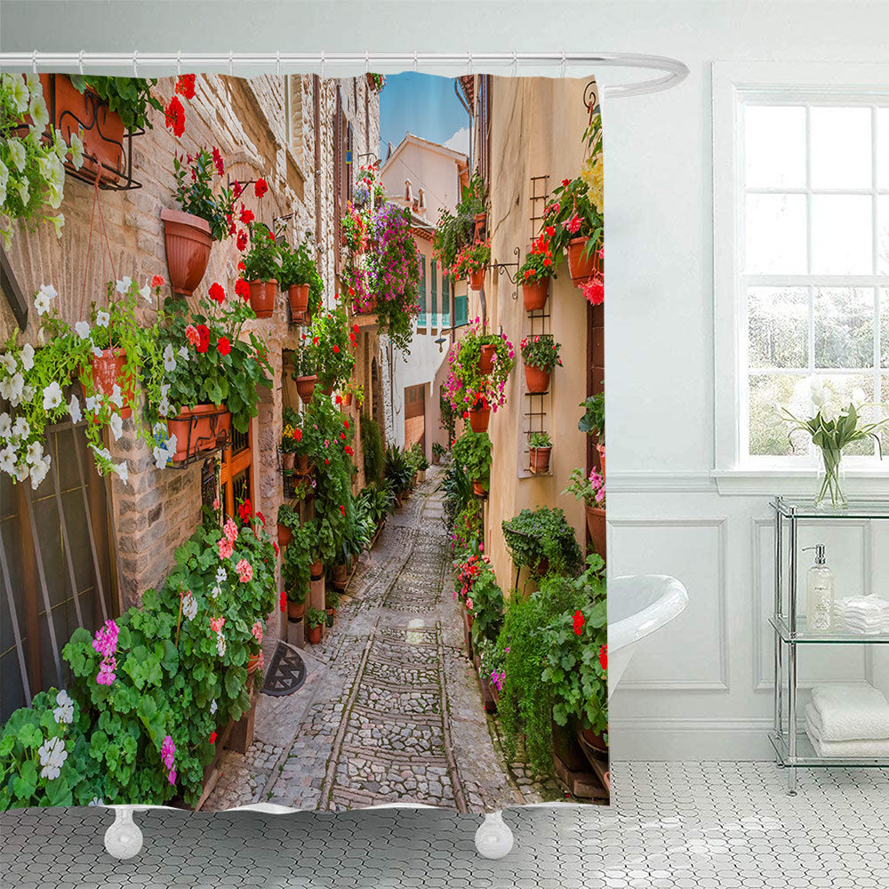 Floral Lane-Inspired Shower Curtain Stornfield