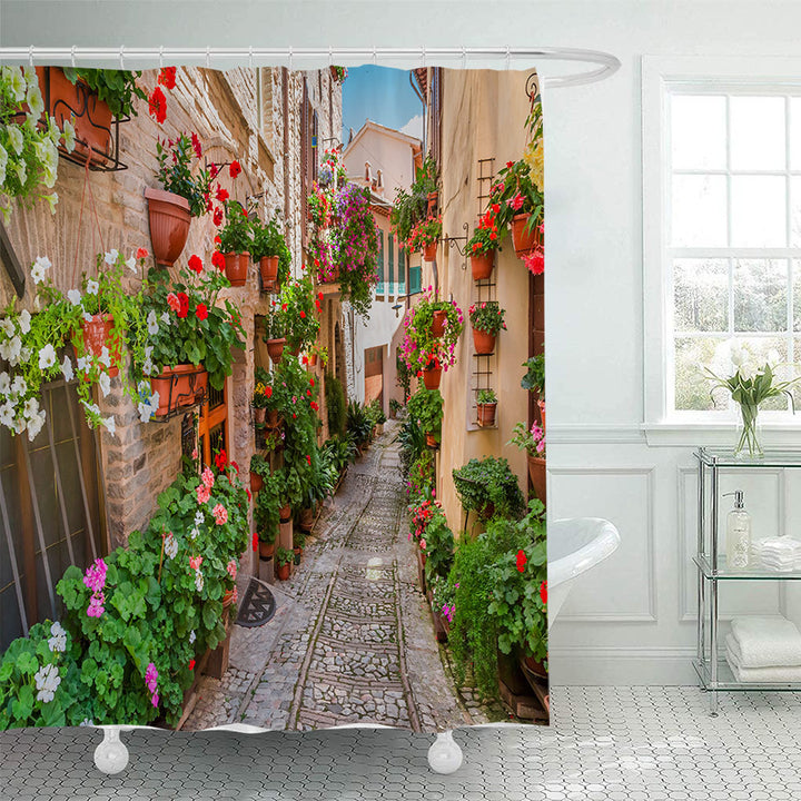 Floral Lane-Inspired Shower Curtain Stornfield