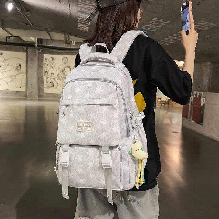 Stylish Star-Embellished Casual Backpack Stornfield