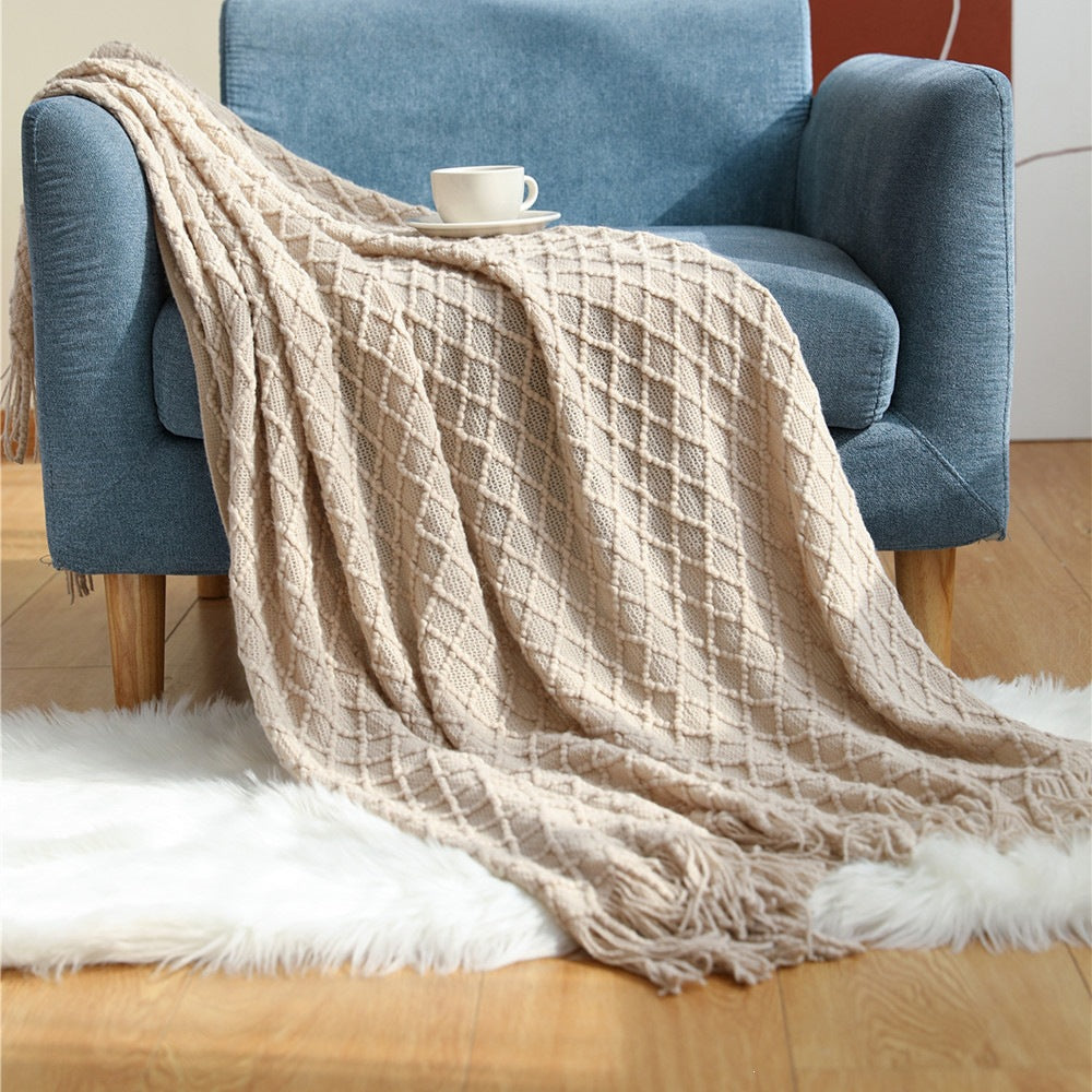Woven Textured Throw Blanket