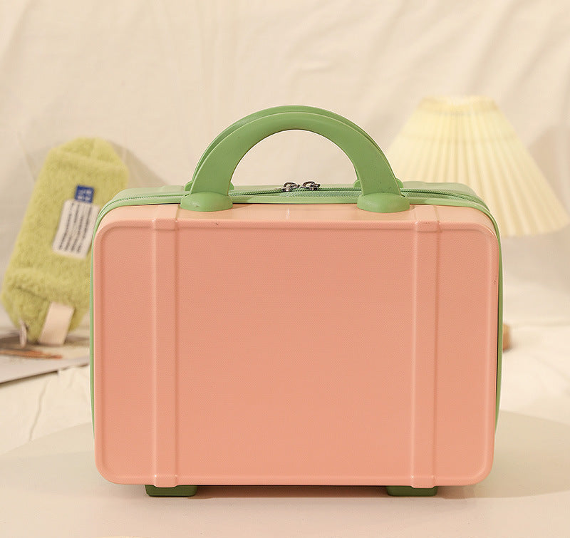 hard-shell travel cosmetic case with double-zip closure top handle and protective feet Stornfield