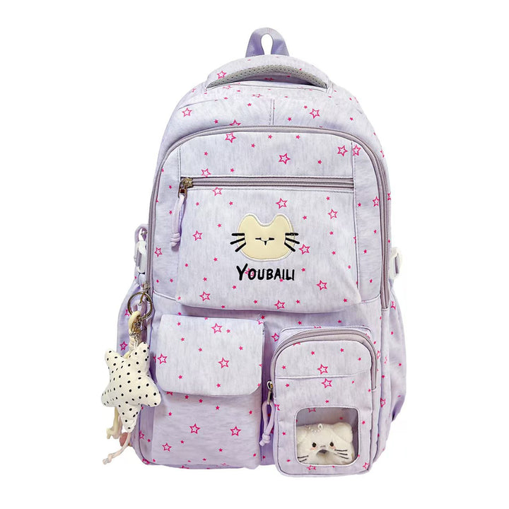 Cartoon-Themed Multi-Pocket Backpack Stornfield