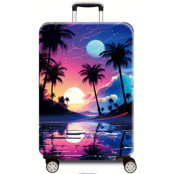 Women's Hard Shell Suitcase with Tropical Landscape Design Stornfield