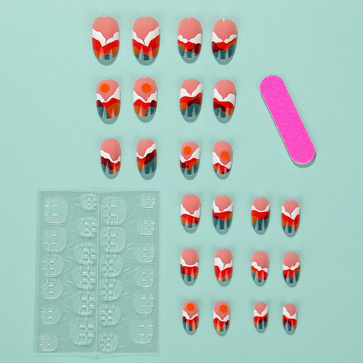 Artistic Nail Tips with Modern Gradient Color Stornfield