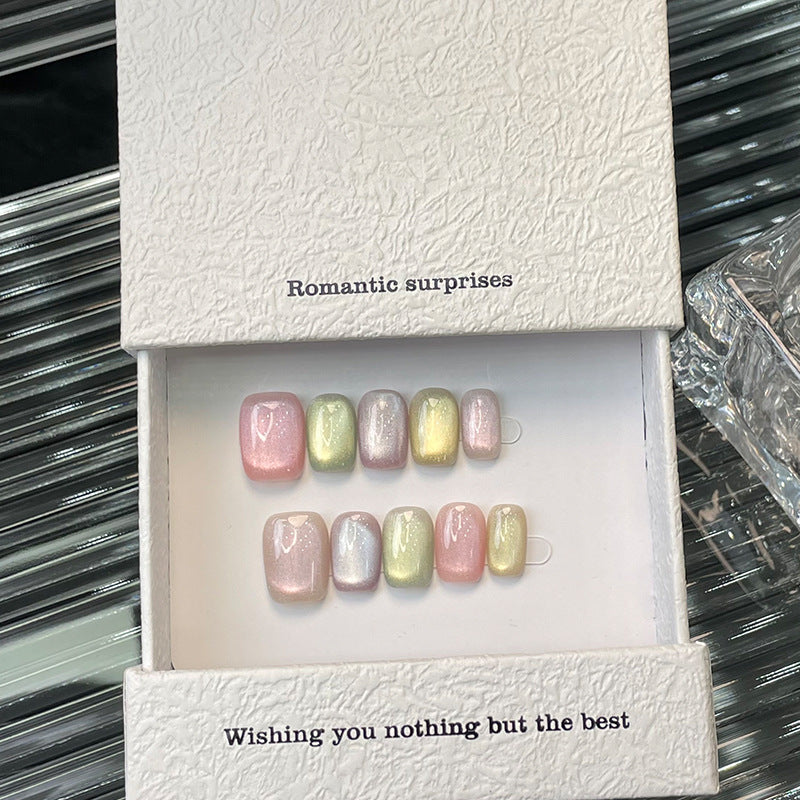 Pastel Glitter Press-On Nail Set