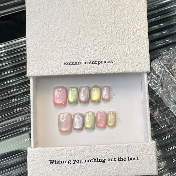 Pastel Glitter Press-On Nail Set
