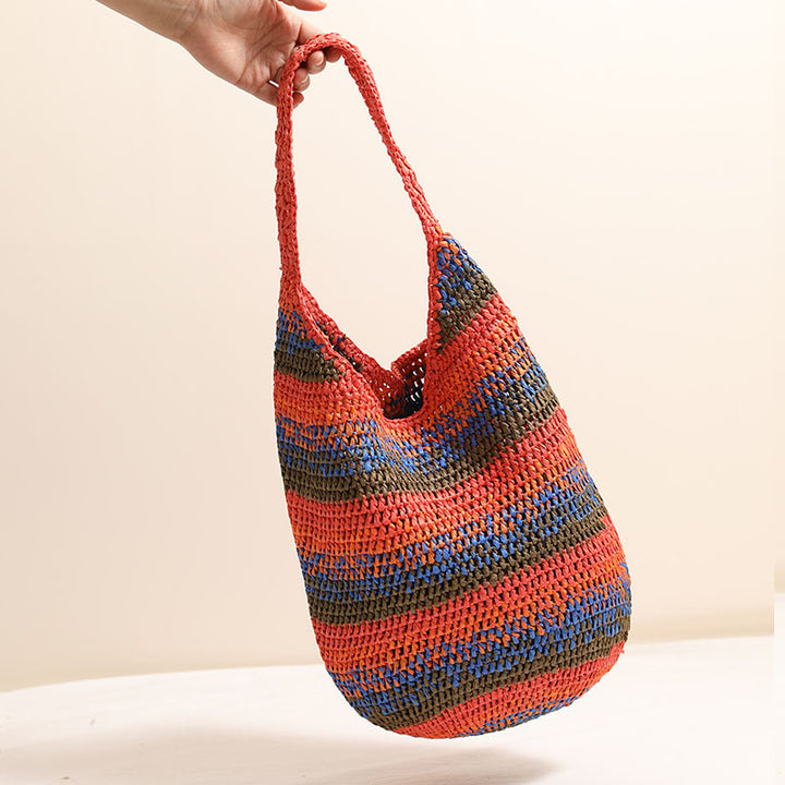 Handcrafted Casual Shoulder Bag Made of Braided Material Stornfield