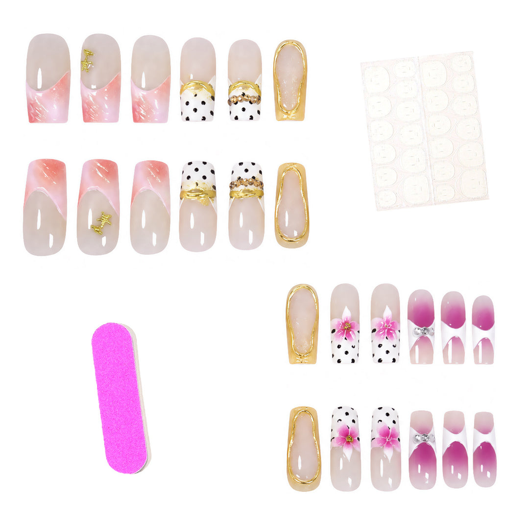 Glamorous Artistic Press-On Nail Extensions Stornfield