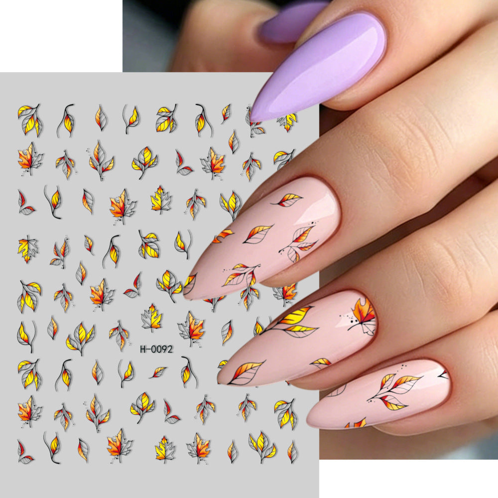 Autumn Leaf Nail Art Transfer Decals