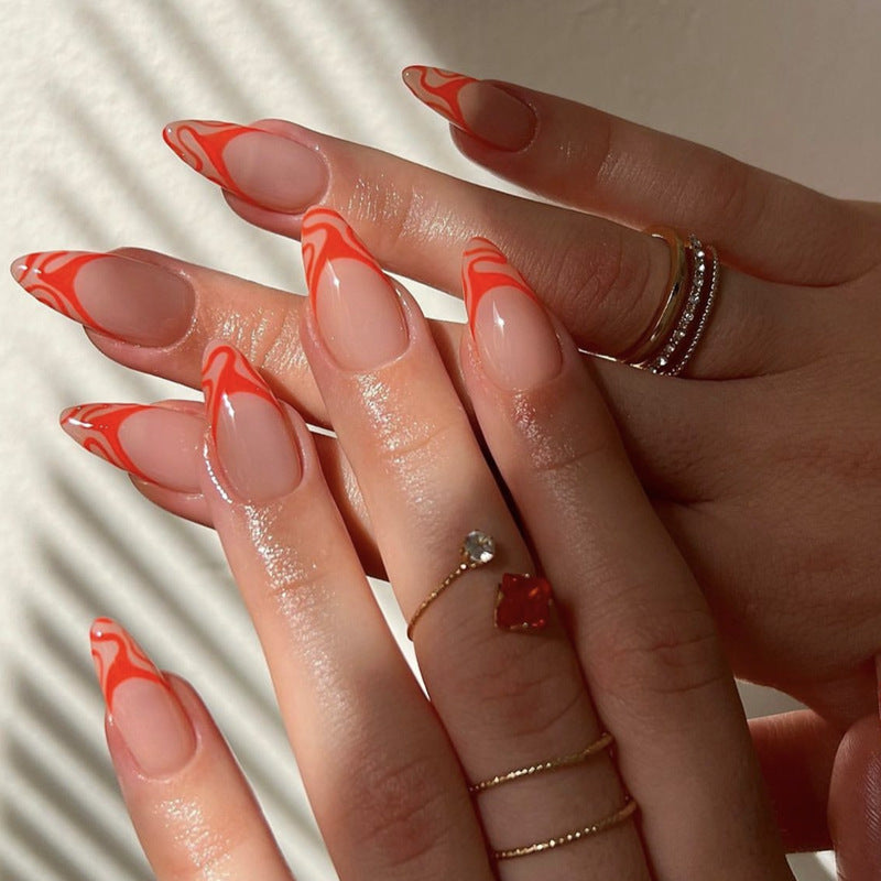Artistic Flame-Design Press-On Nail Kit Stornfield