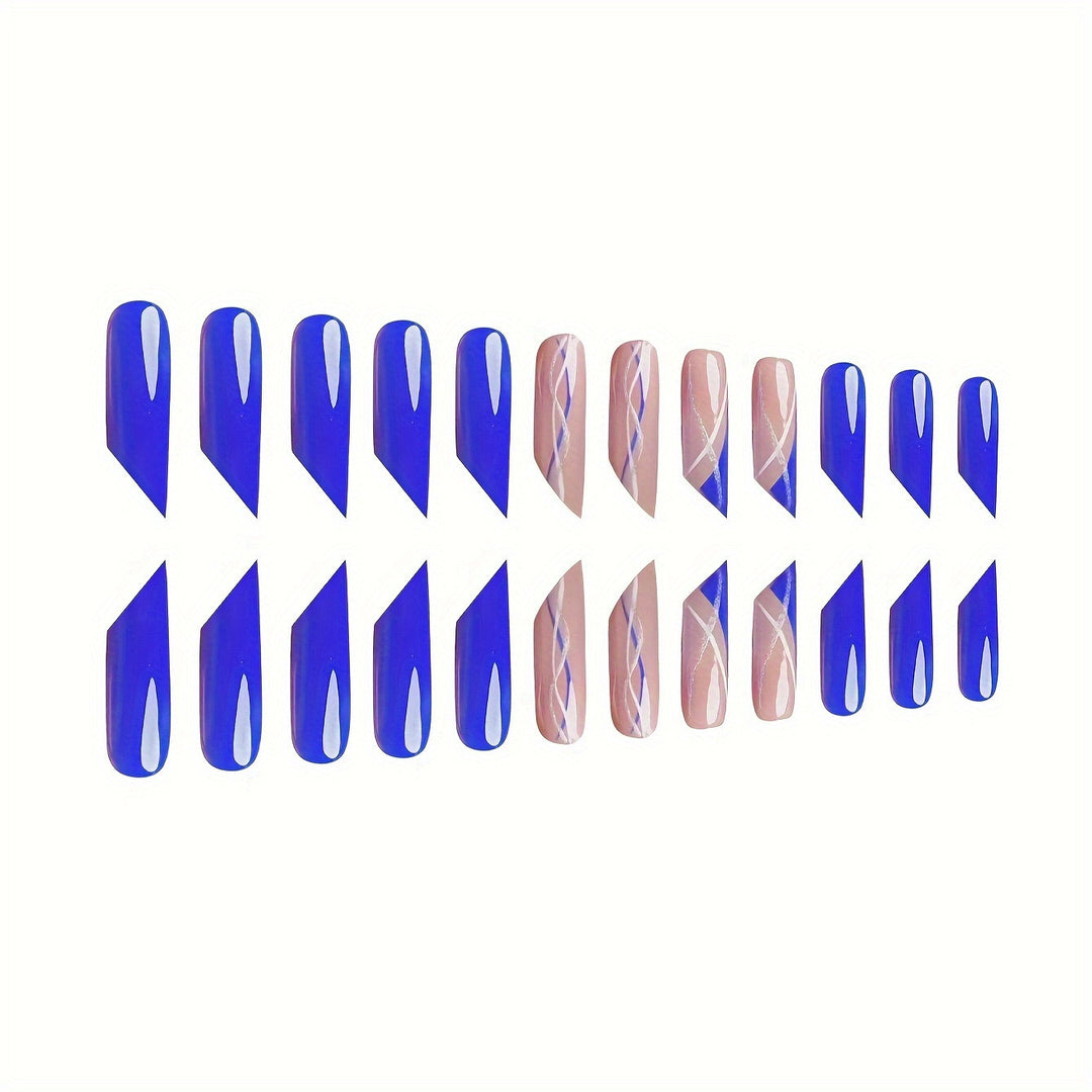 Stiletto Nail Art Extensions with Abstract Design Stornfield