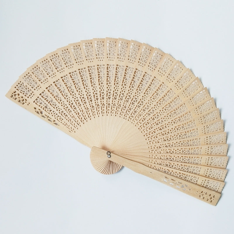 Ladies decorative and high-quality hand fan made of filigree wood Stornfield