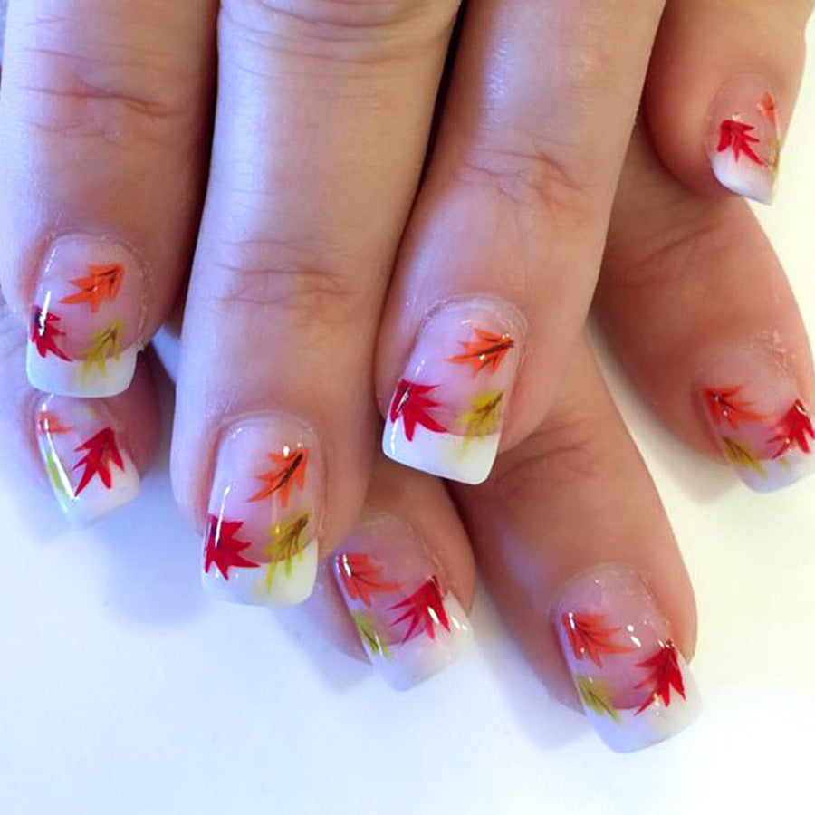 Fall-Themed Acrylic Nail Art Stornfield
