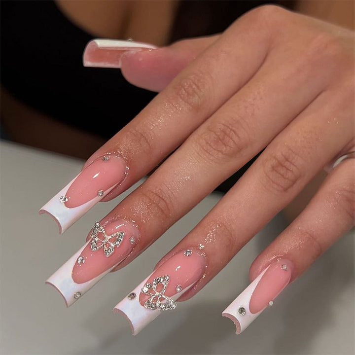 Decorative Press-On Nail Kit with Butterfly Accents Stornfield