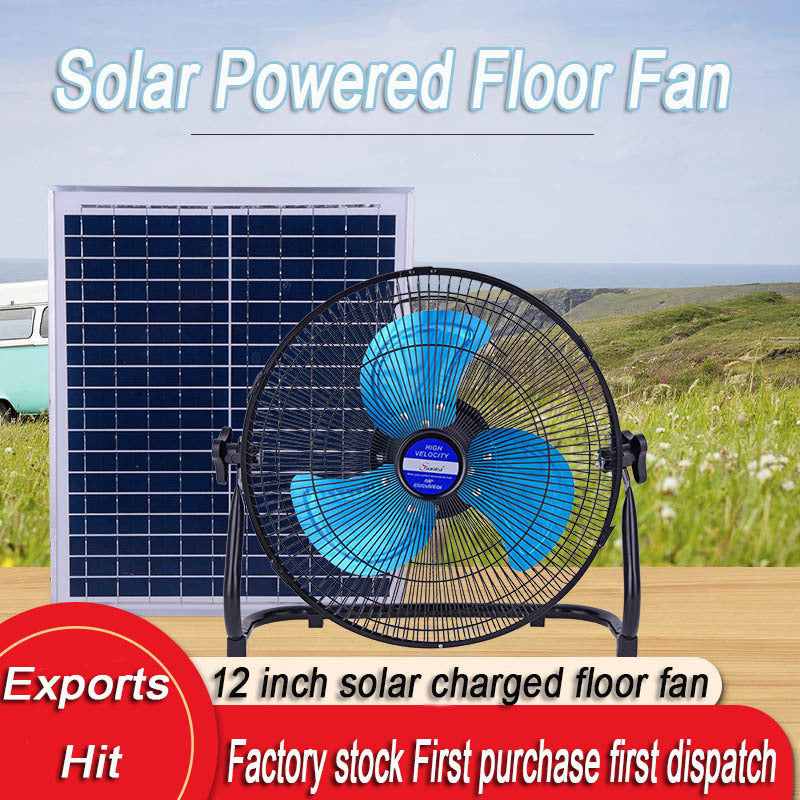 Women's Portable Solar Floor Fan with Silent Operation Stornfield