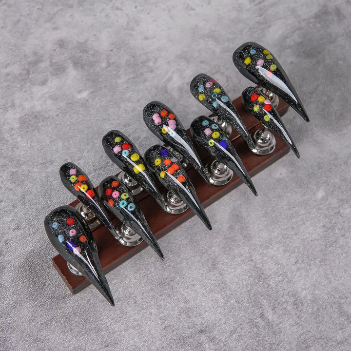 Decorative Stiletto Press-On Nail Enhancements