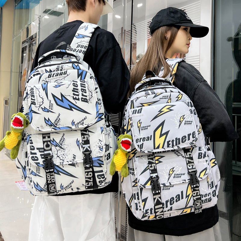 Graphic Print Multi-Pocket Backpack Stornfield