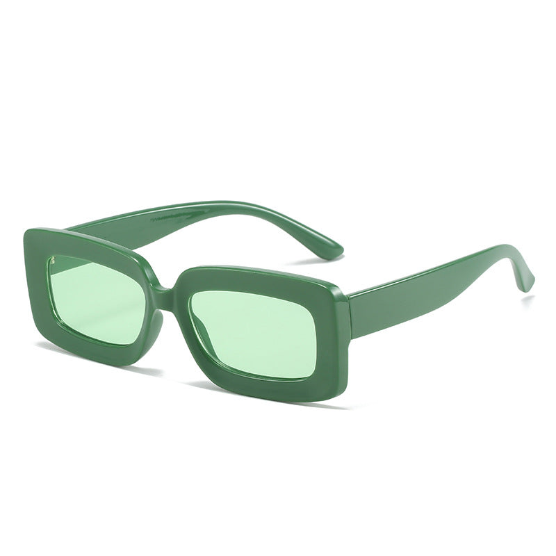 Women's Fashion Turtle Sunglasses with Rectangular Frame and Gradient Lenses Stornfield