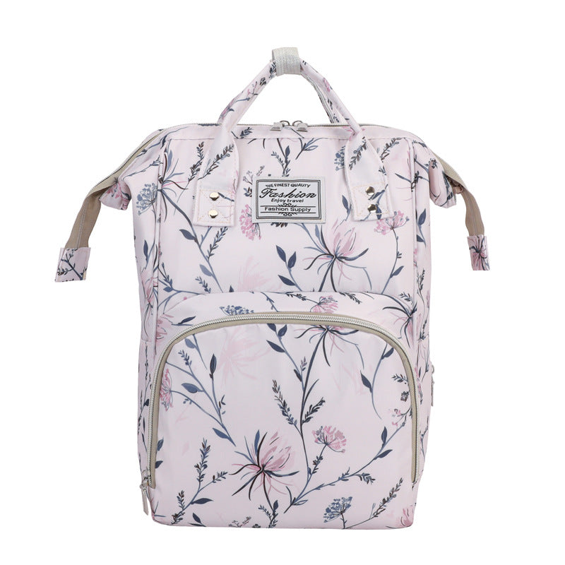 Floral Print Multi-Functional Diaper Backpack Stornfield