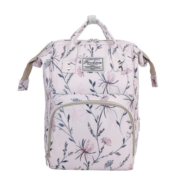 Floral Print Multi-Functional Diaper Backpack Stornfield