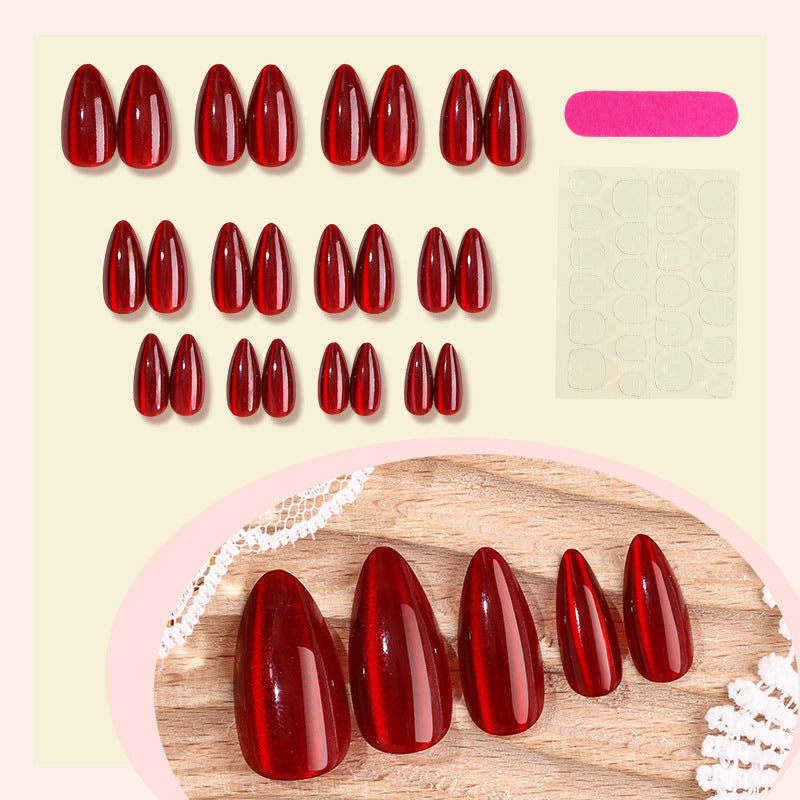 Acrylic nail set with glamorous design and flexible shape Stornfield