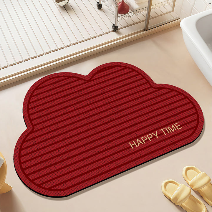 Cloud-Shaped Plush Bath Mat