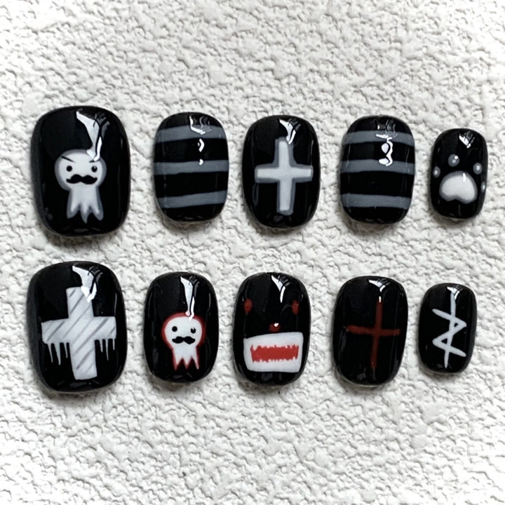 Artistic Themed Press-On Nail Art Set 1790745584