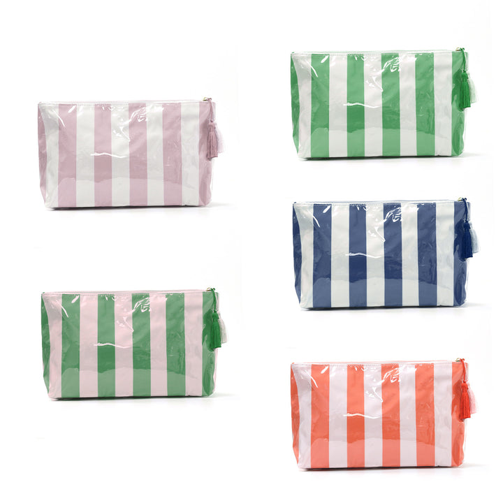 Cosmetic pouch with practical zipper and colorful checkered pattern Stornfield