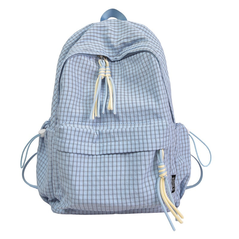 Casual Grid Patterned School Backpack Stornfield