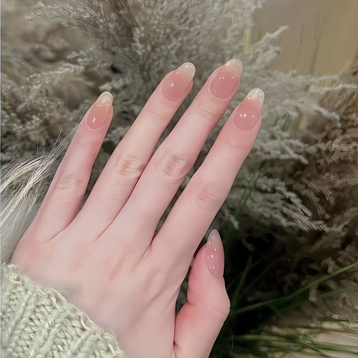 Gradient Almond-Shaped Press-On Nails Stornfield