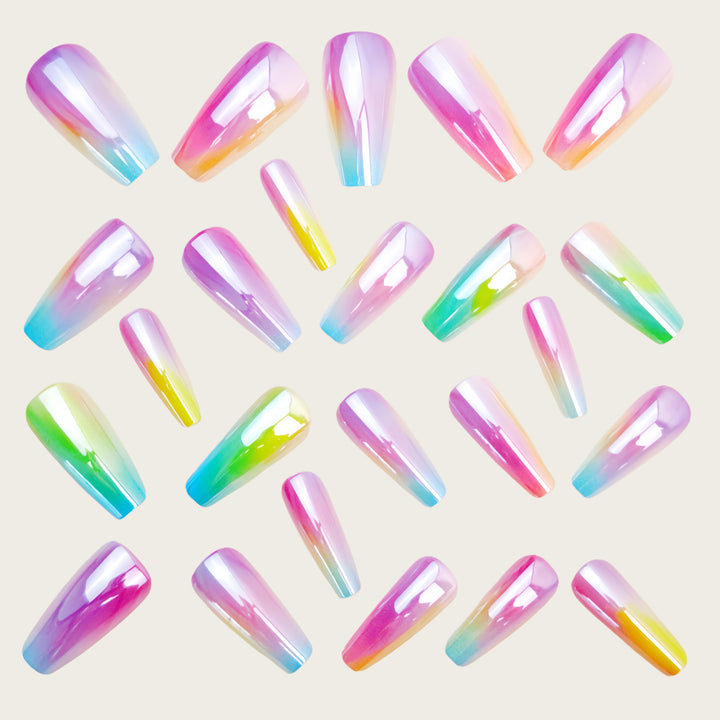 Shiny Gradient Artificial Nails Stornfield