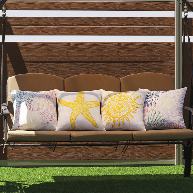 Stylish decorative cushion with maritime star design