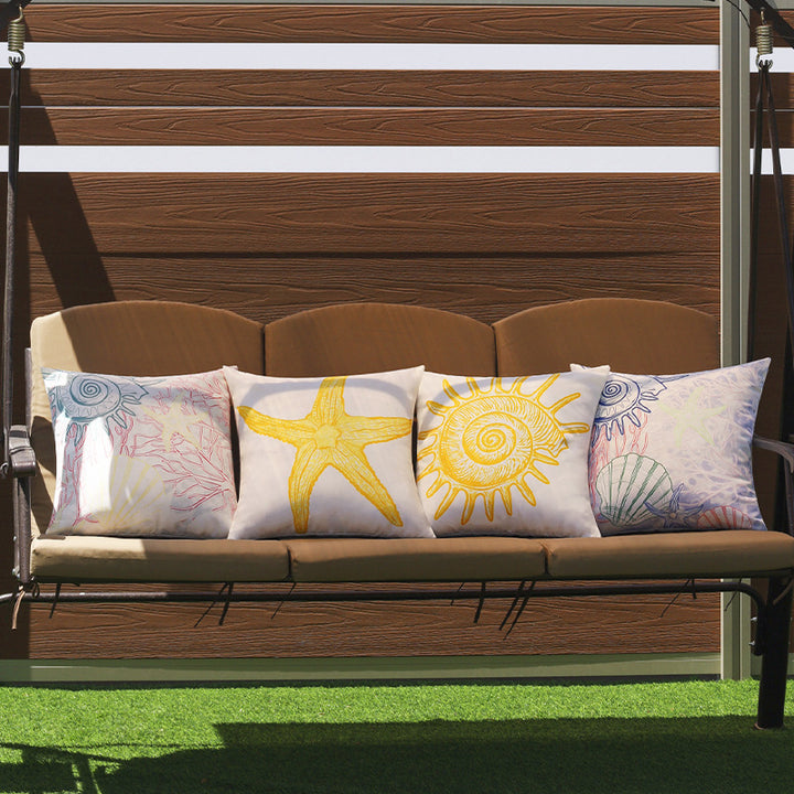 Stylish decorative cushion with maritime star design